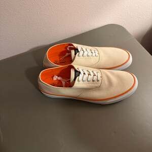 Sperry Top-Sider x Jack Spade Men's Cloud CVO Canvas Sneakers Beige Orange